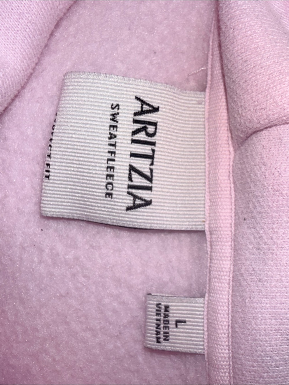 Aritzia Sweatfleece Hoodie in Pale Pink